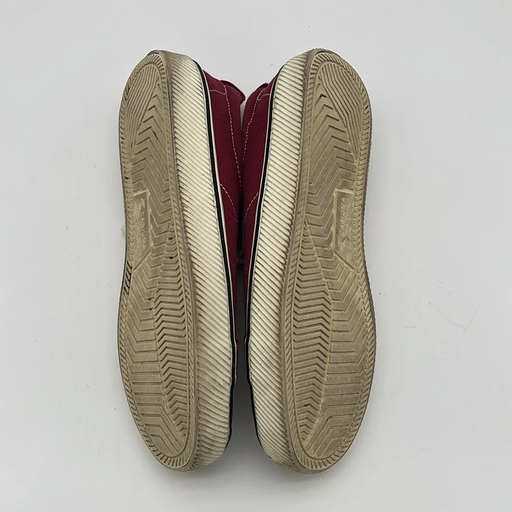 Cariuma OCA Low Red Canvas Lace Up Sneakers Women's Size 8.5 BLEMISH